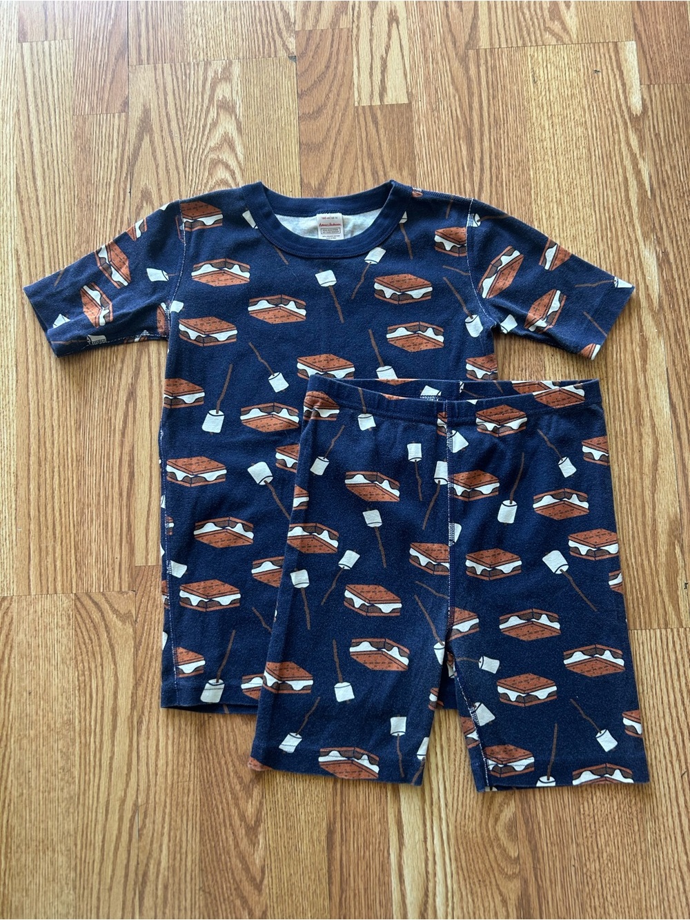 Hanna Andersson Navy S'mores Short Pajama Set size 160/US14